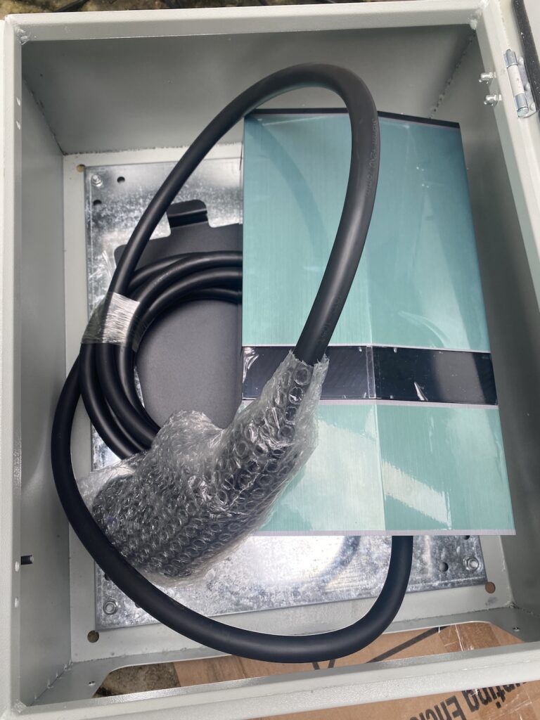 Type 2 EV charging cable prepared for installation in Abuja